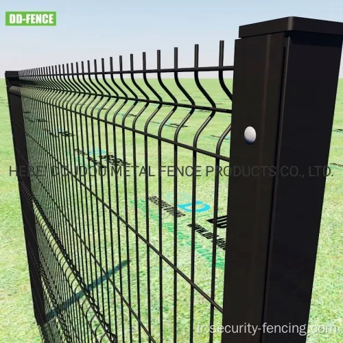 Fencage en mailles de fil soudé incurvé 3D V